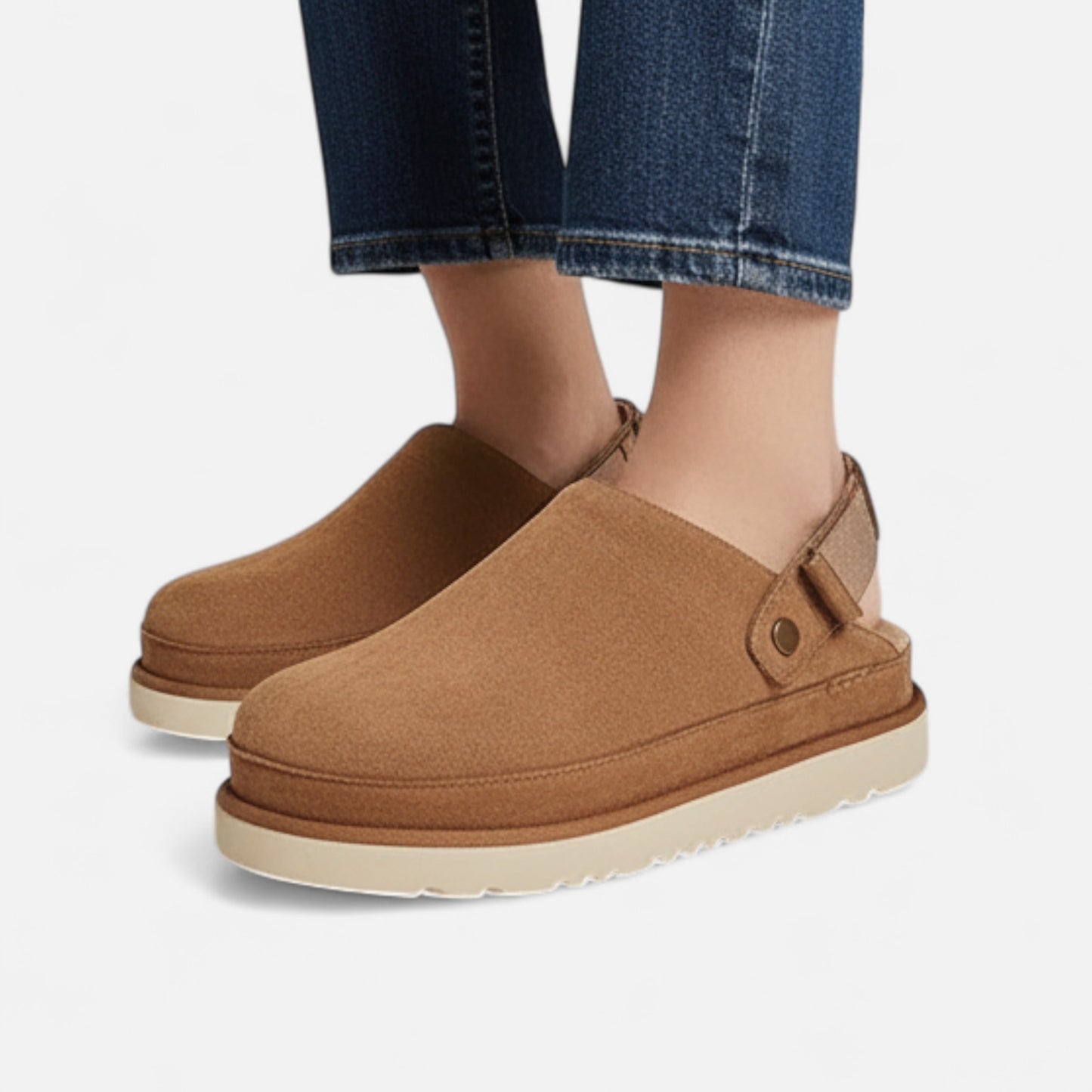 Roselains | Women’s Leather Back-Strap Slippers