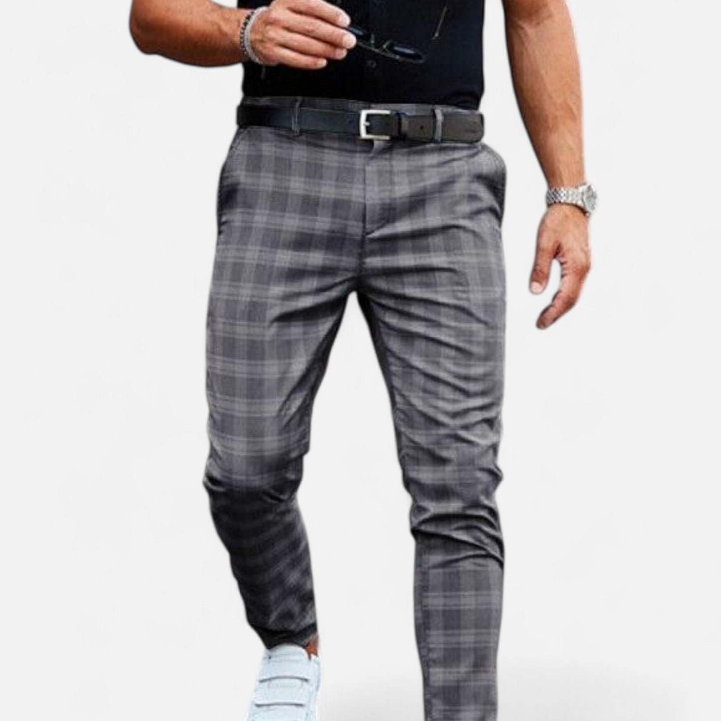 Roselains | Men’s Checkered Chino Trousers