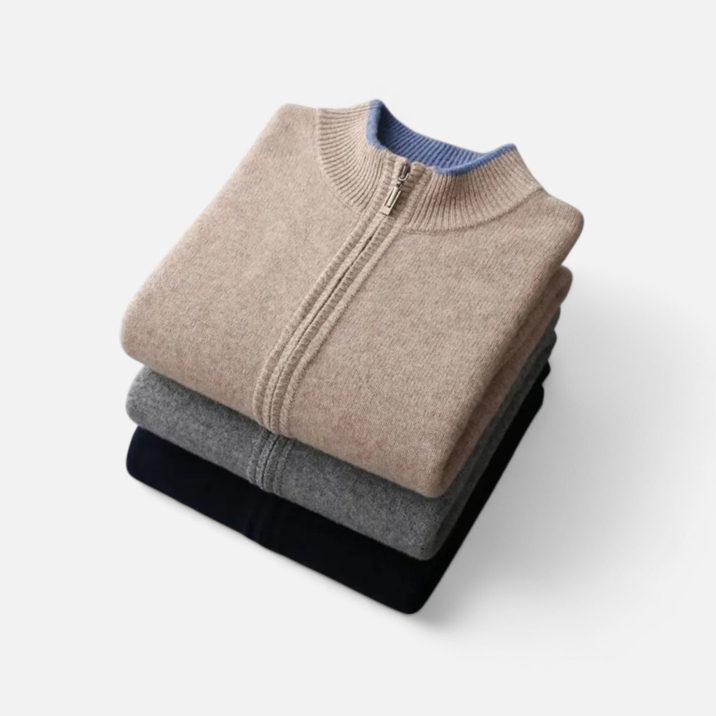 Roselains | Men’s Merino Wool Mock Neck Sweater