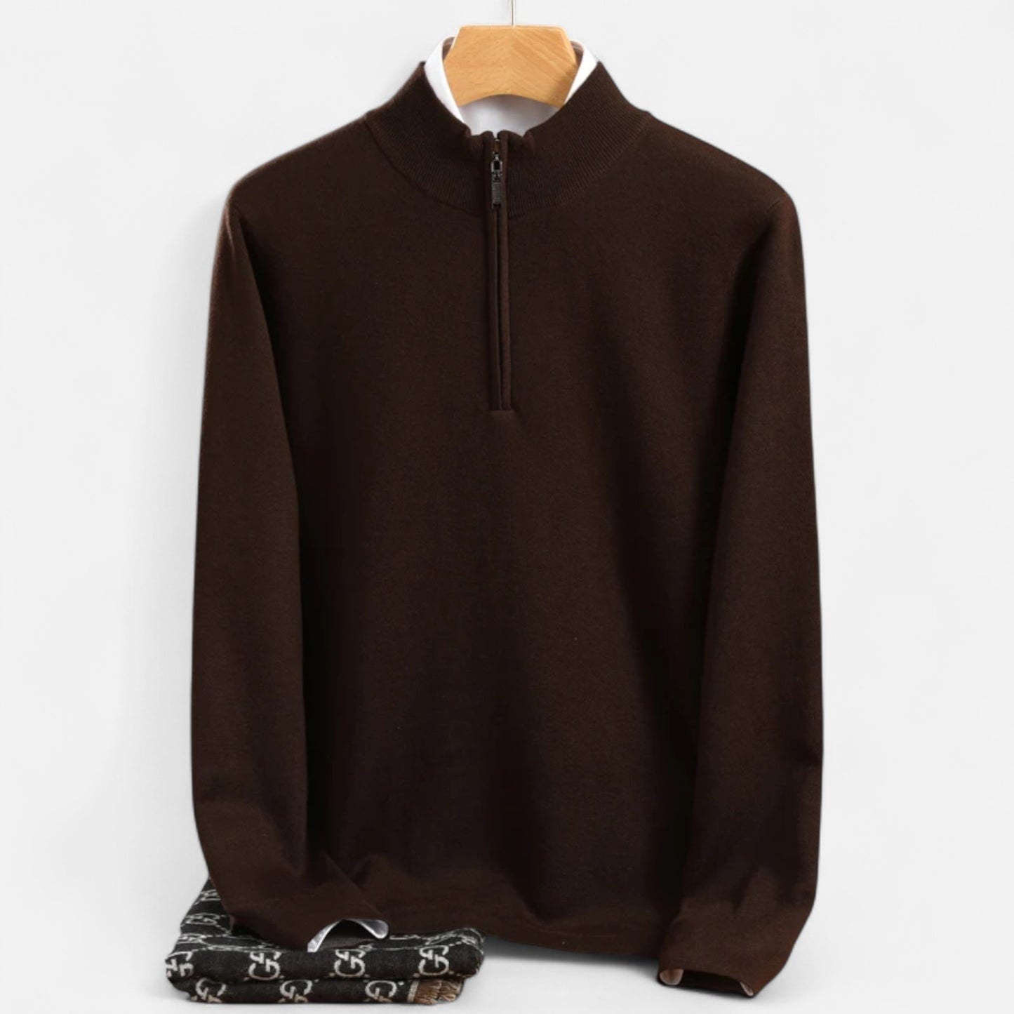 Roselains | Men’s Merino Wool Half-Zip Sweater