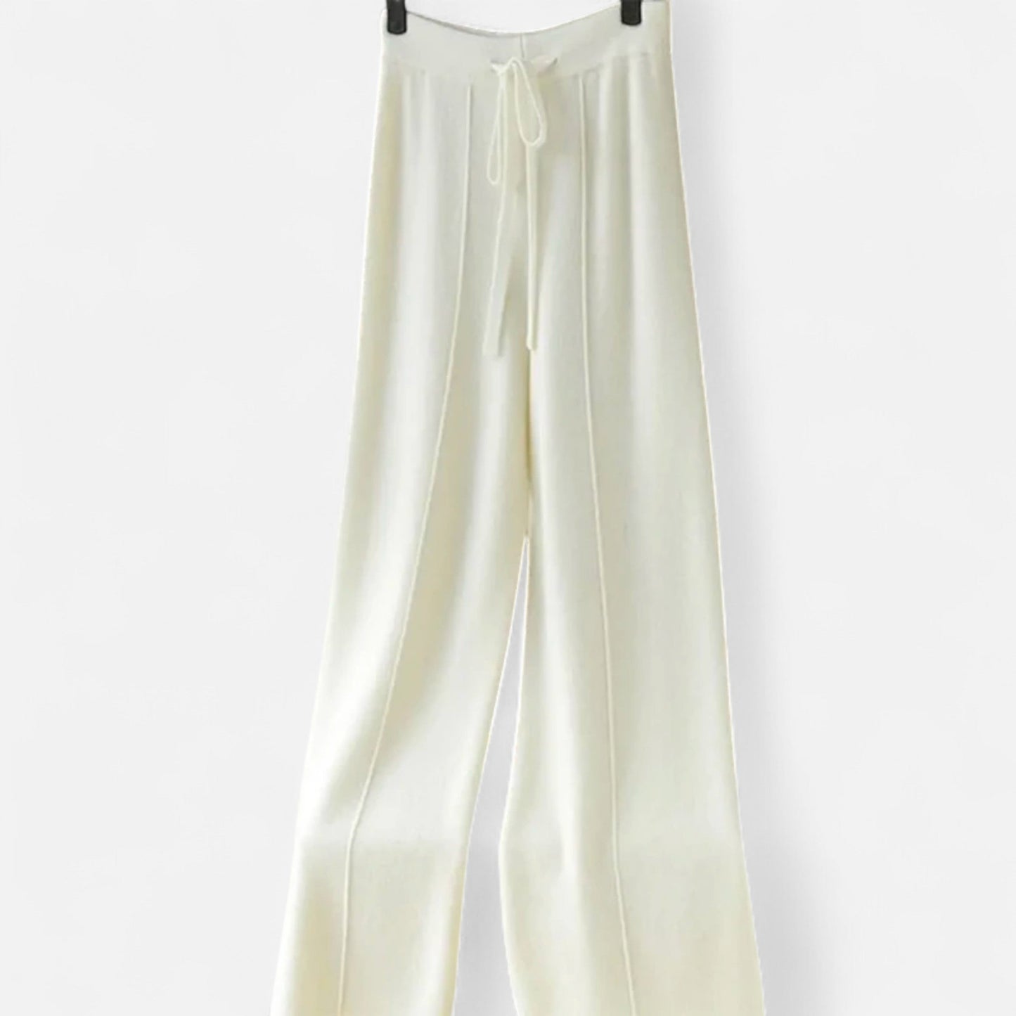 Roselains | Women’s Pure Wool Wide-Leg Knit Trousers