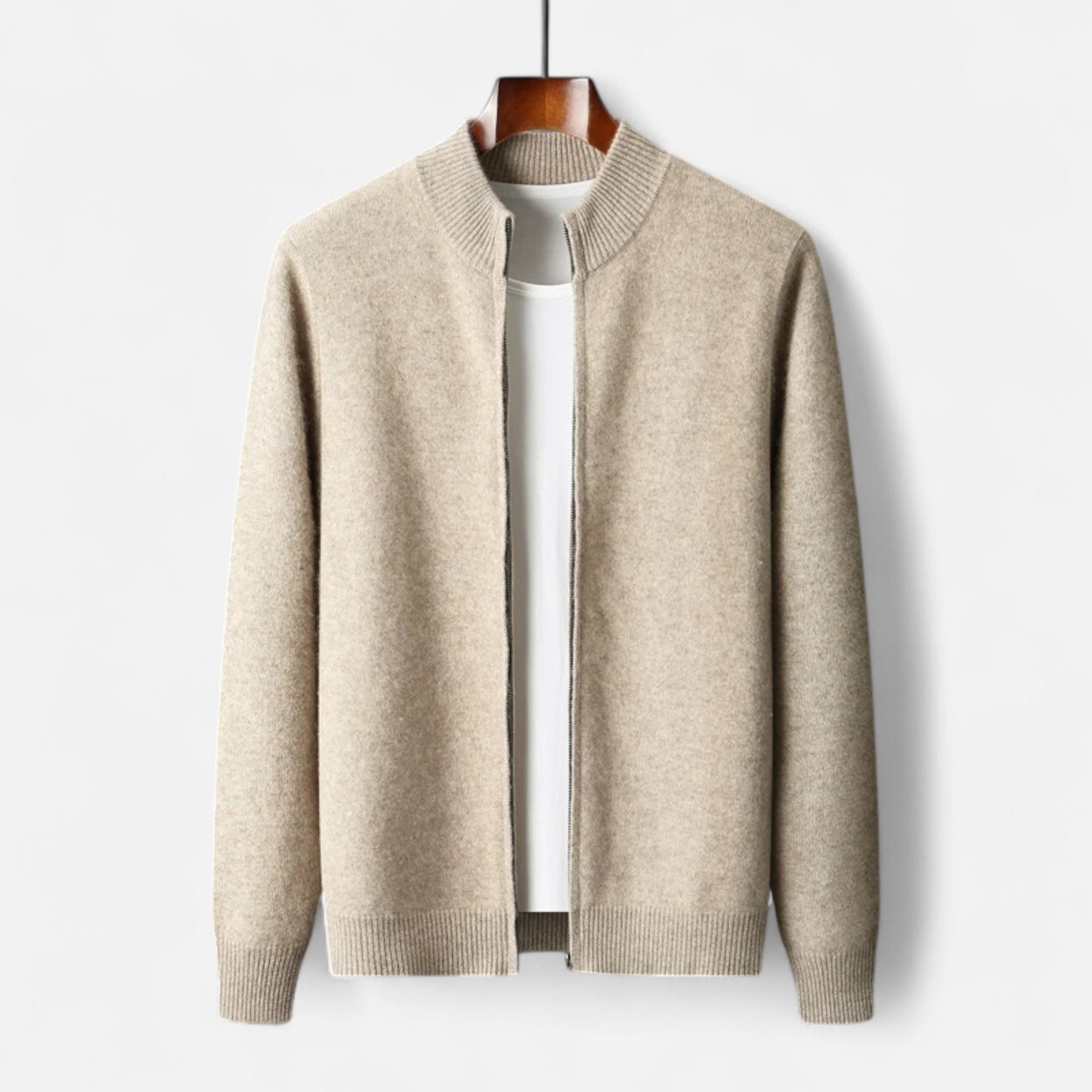 Roselains | Men’s Mock Collar Wool Sweater