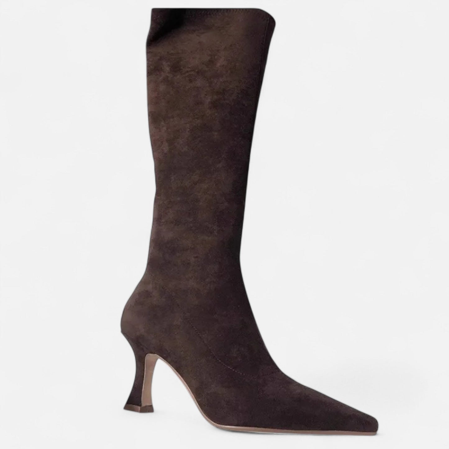 Roselains | Women’s Suede Thigh-High Heeled Boots