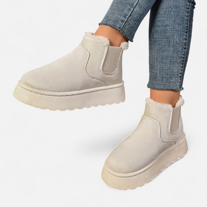 Roselains | Women’s Short Plush Platform Ankle Boots