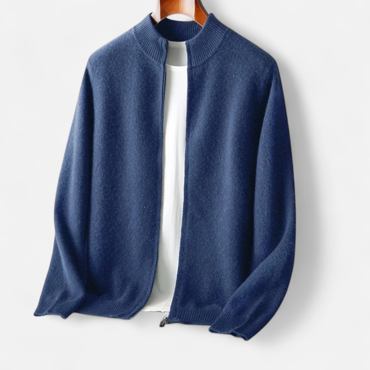 Roselains | Men’s Mock Collar Wool Sweater