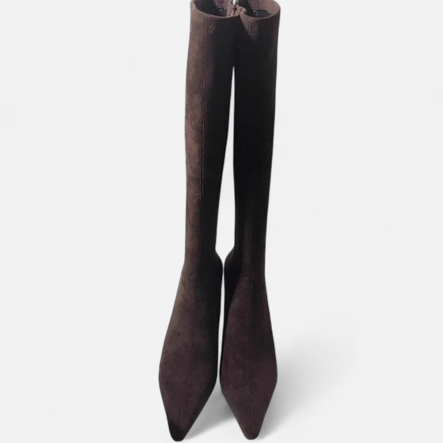 Roselains | Women’s Suede Thigh-High Heeled Boots