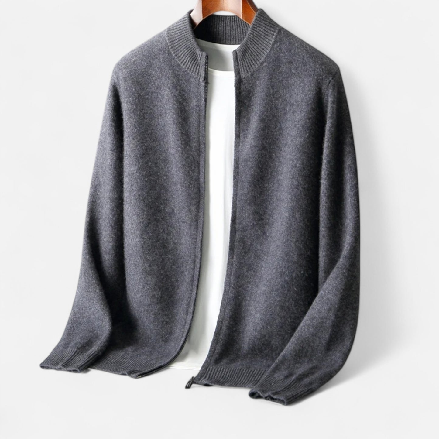 Roselains | Men’s Mock Collar Wool Sweater