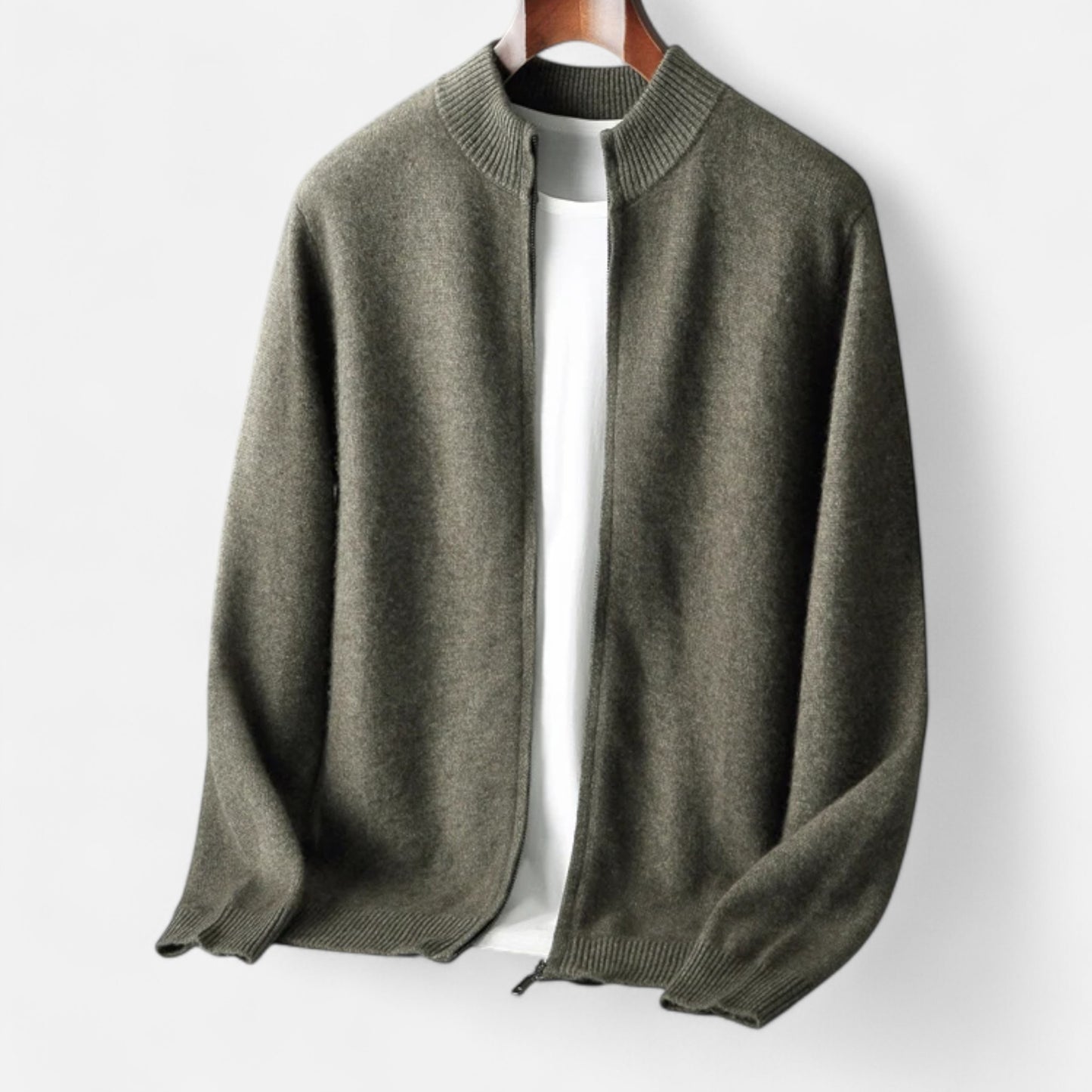 Roselains | Men’s Mock Collar Wool Sweater