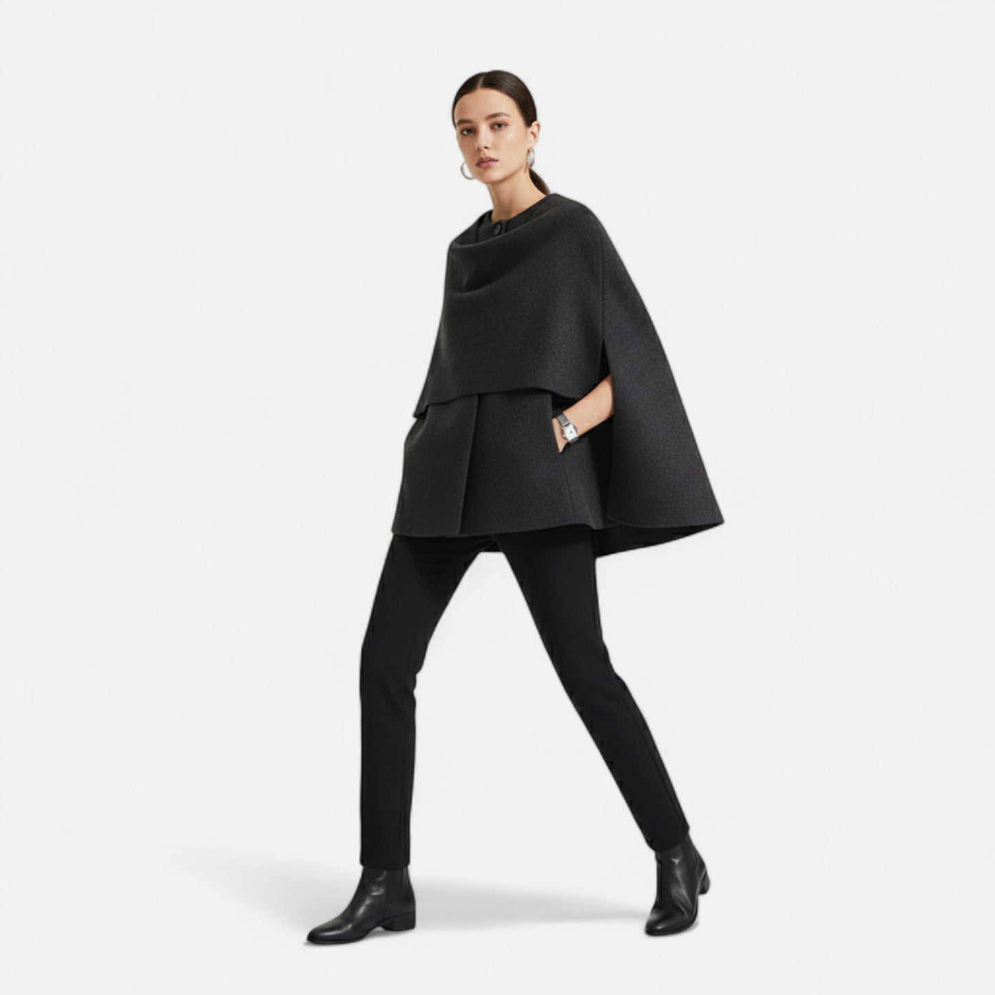 Roselains | Women’s Quilted Scarf-Collar Jacket