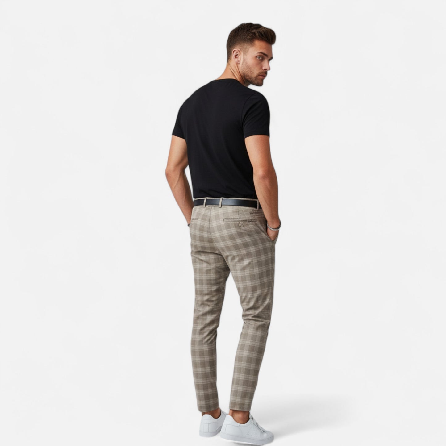 Roselains | Men’s Checkered Chino Trousers