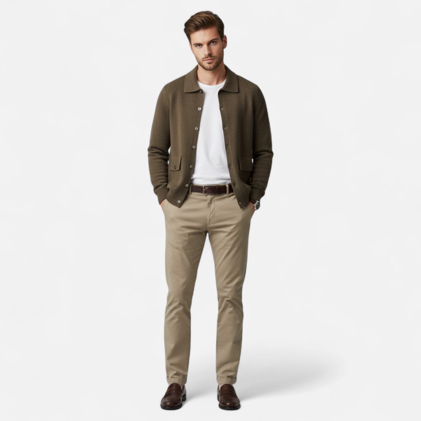 Roselains | Men’s Classic Cashmere Cardigan