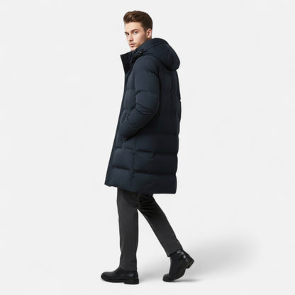 Roselains | Men’s Premium Winter Down Parka – Hooded Insulated Elegance
