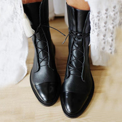 Sophia | Women’s Lace-Up Leather Ankle Boots
