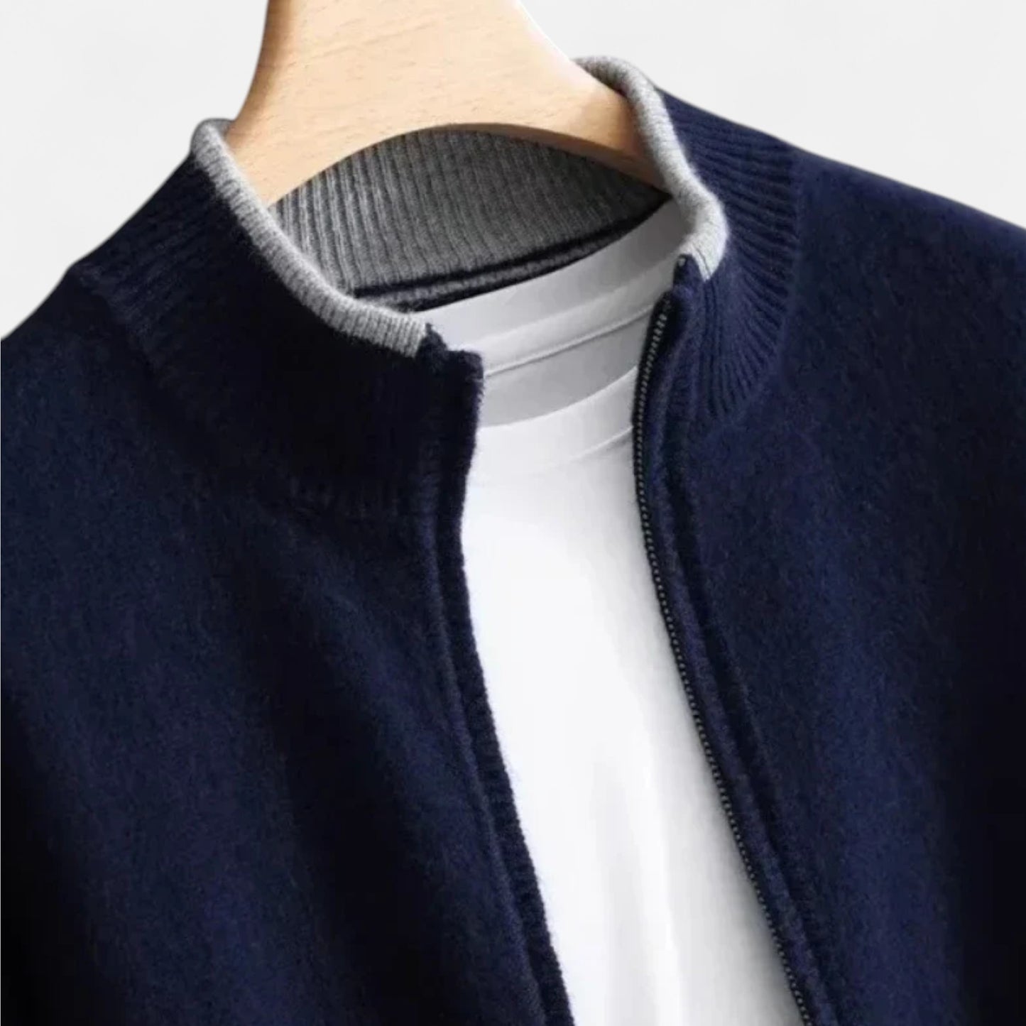 Roselains | Men’s Merino Wool Mock Neck Sweater
