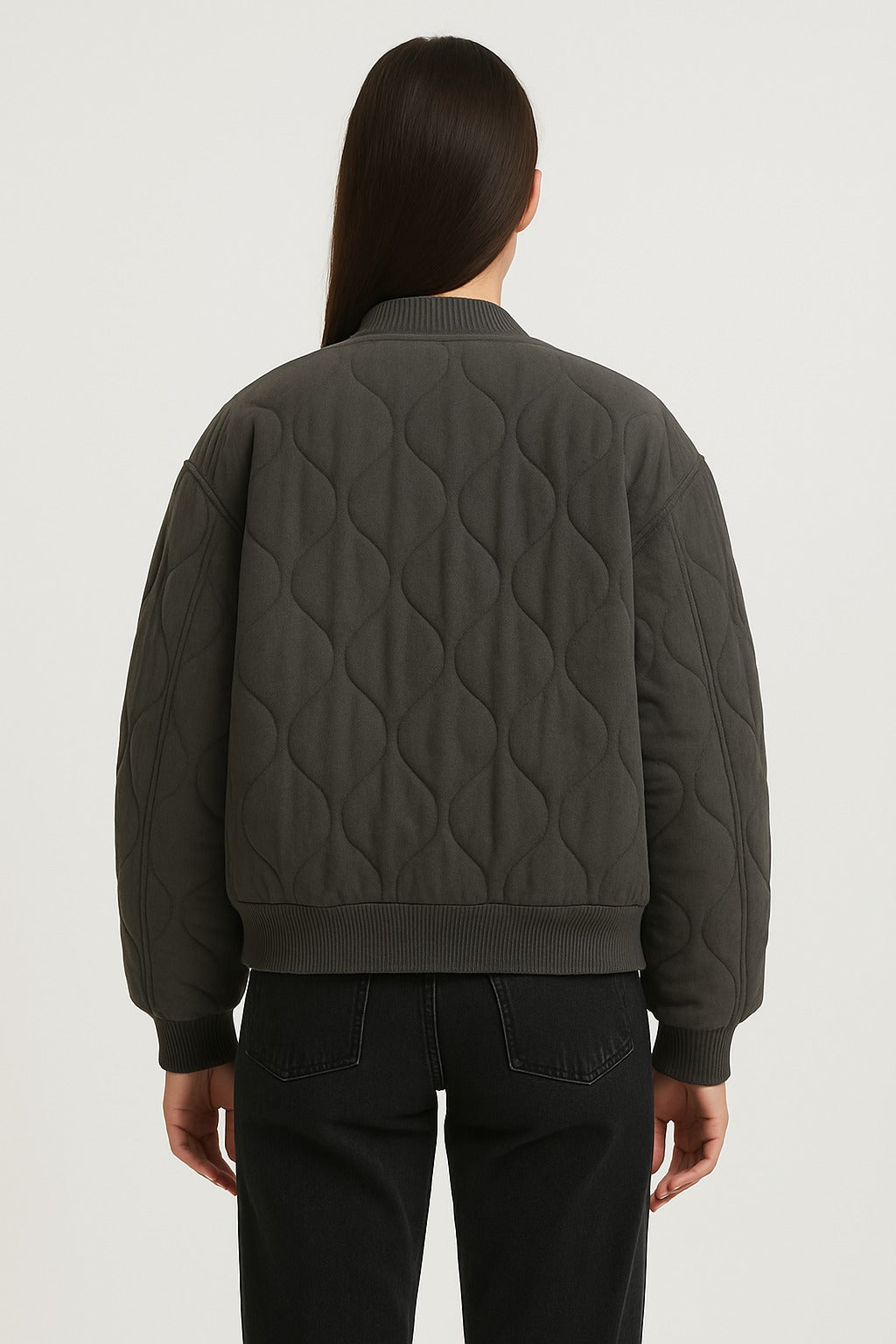 Oversized Women's Bomber Jacket – Transition Jacket with Zipper