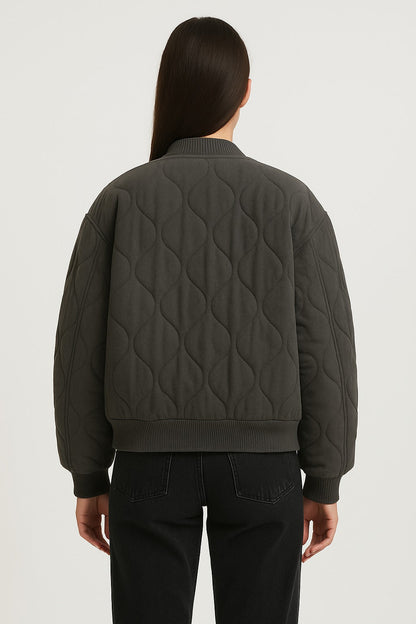 Oversized Women's Bomber Jacket – Transition Jacket with Zipper