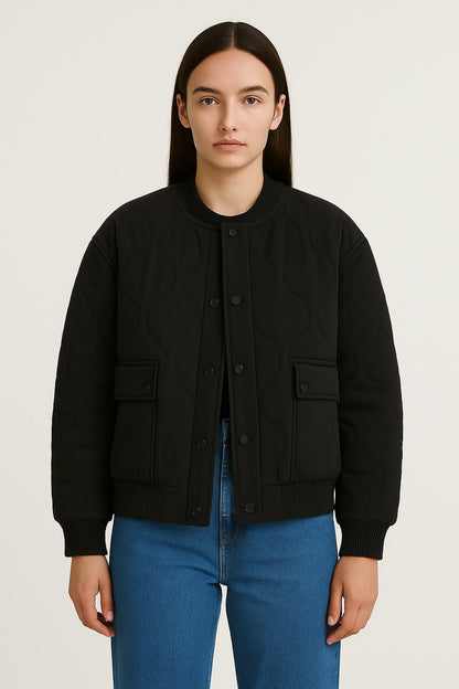 Oversized Women's Bomber Jacket – Transition Jacket with Zipper