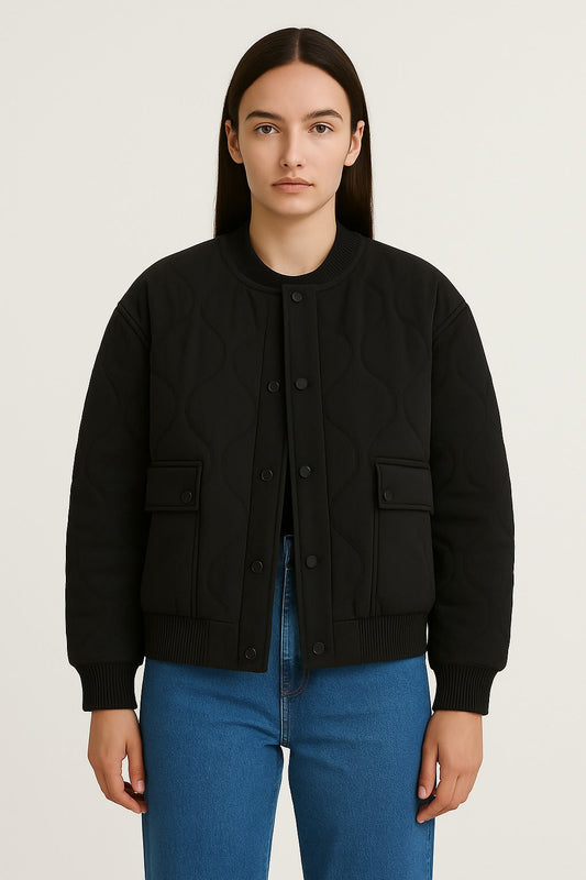 Oversized Women's Bomber Jacket – Transition Jacket with Zipper