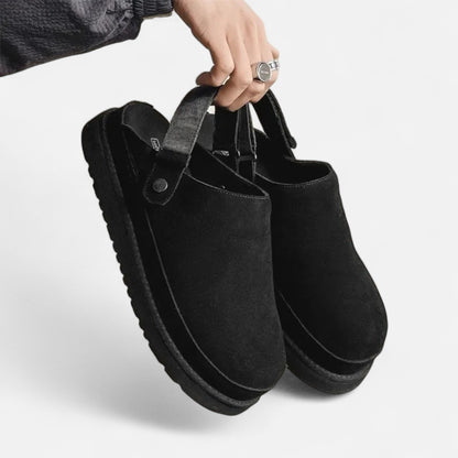 Roselains | Women’s Leather Back-Strap Slippers