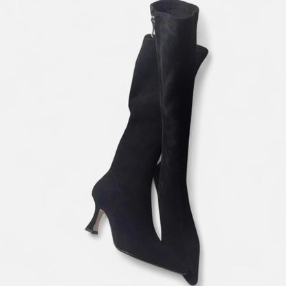 Roselains | Women’s Suede Thigh-High Heeled Boots