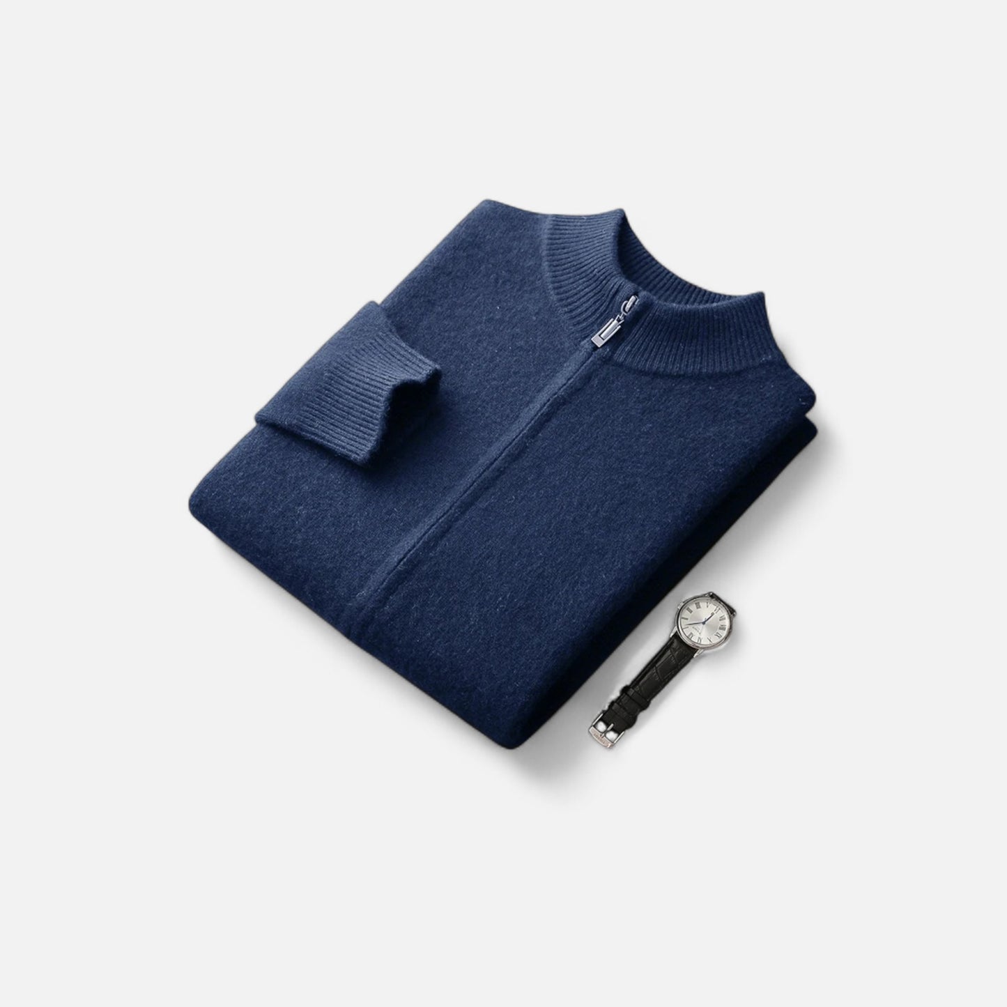 Roselains | Men’s Mock Collar Wool Sweater