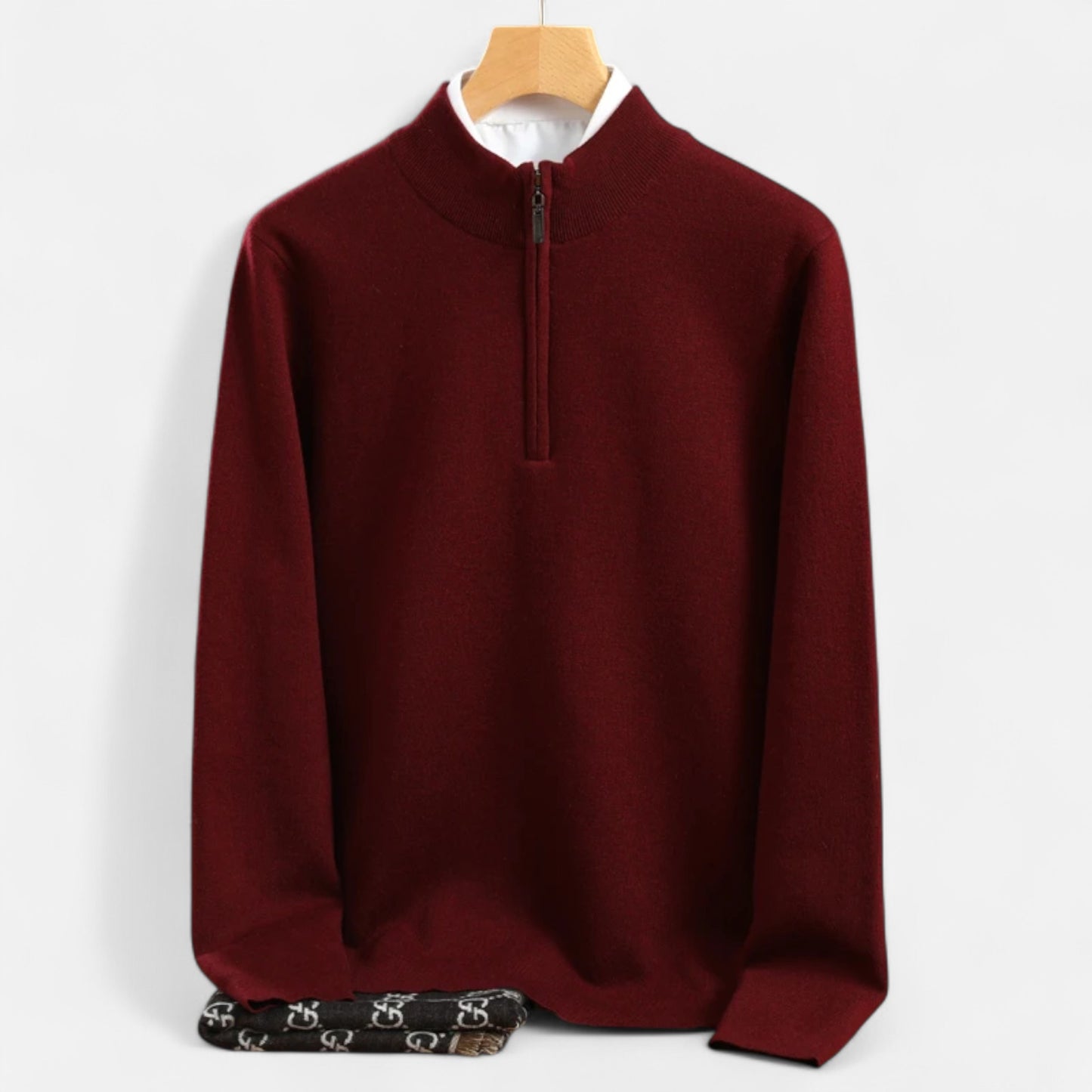 Roselains | Men’s Merino Wool Half-Zip Sweater