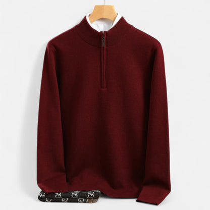 Roselains | Men’s Merino Wool Half-Zip Sweater