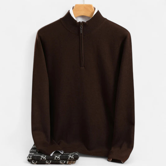 Roselains | Men’s Merino Wool Half-Zip Sweater
