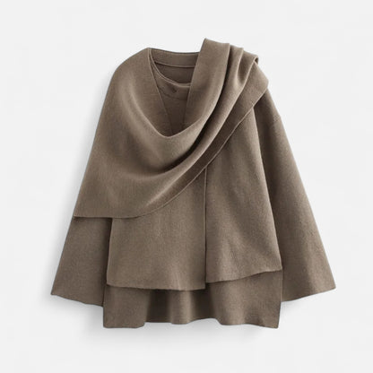 Roselains | Women’s Quilted Scarf-Collar Jacket