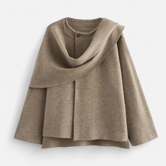 Roselains | Women’s Quilted Scarf-Collar Jacket