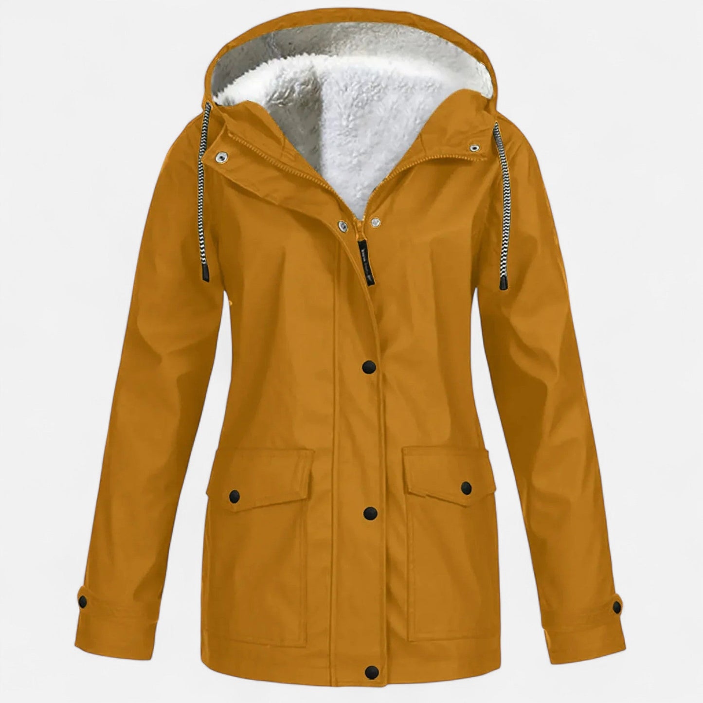 Roselains | Women’s Hooded Ski Coat in Plush Velvet Windproof