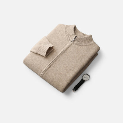 Roselains | Men’s Mock Collar Wool Sweater