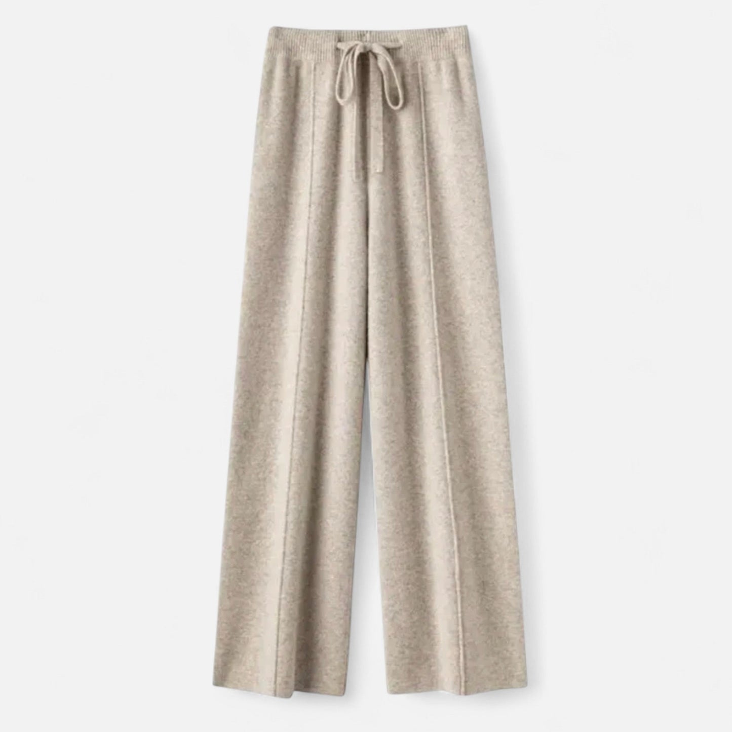 Roselains | Women’s Pure Wool Wide-Leg Knit Trousers