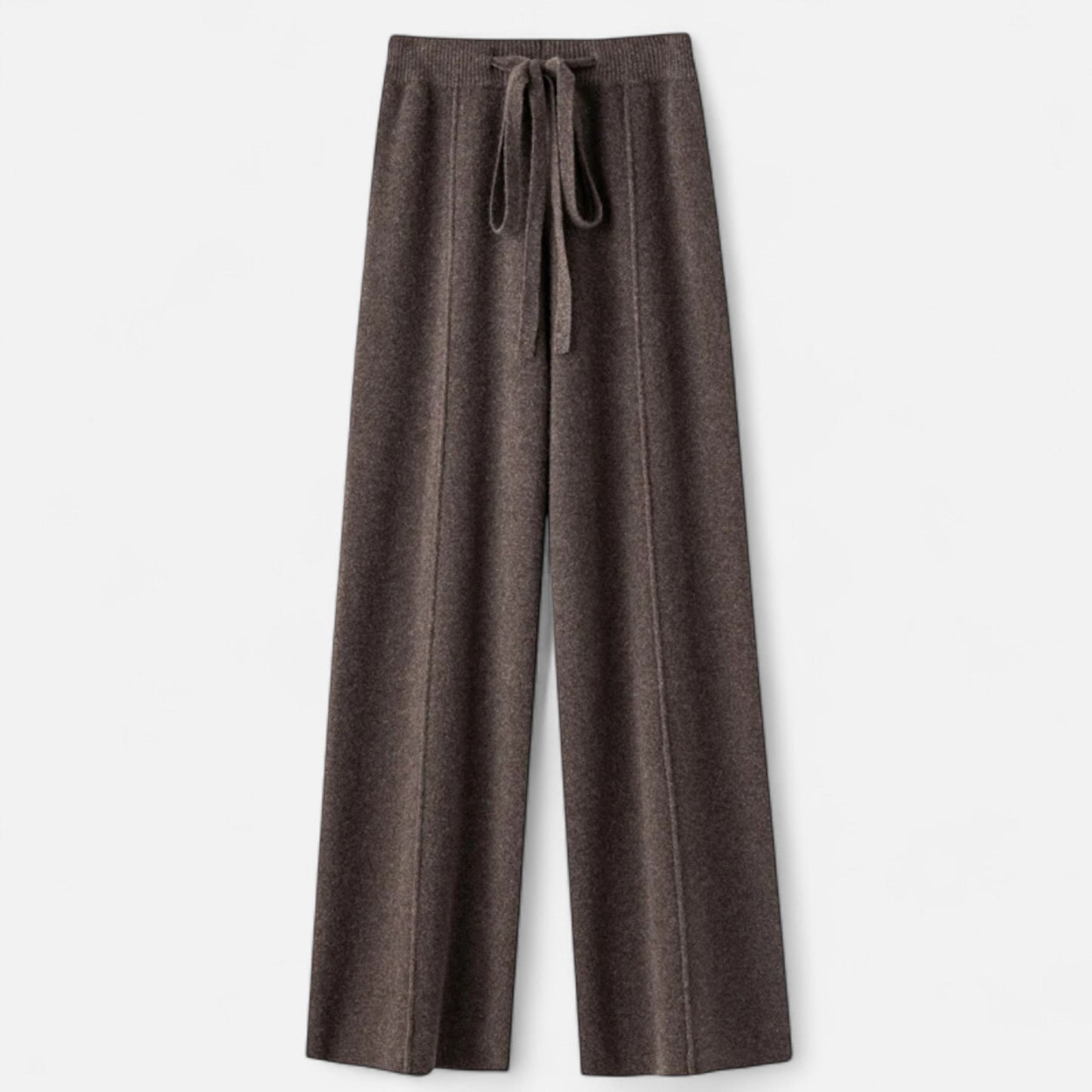 Roselains | Women’s Pure Wool Wide-Leg Knit Trousers
