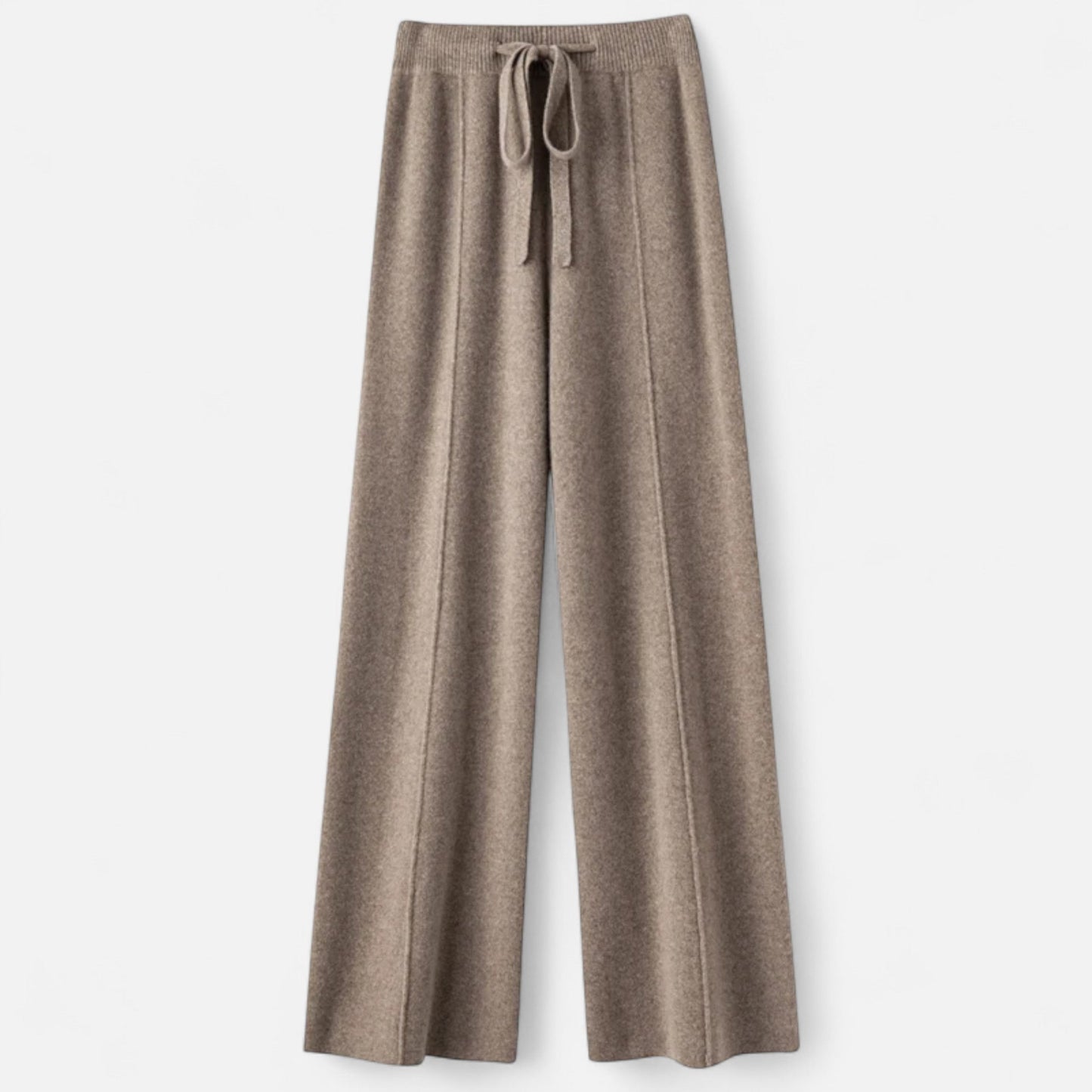 Roselains | Women’s Pure Wool Wide-Leg Knit Trousers