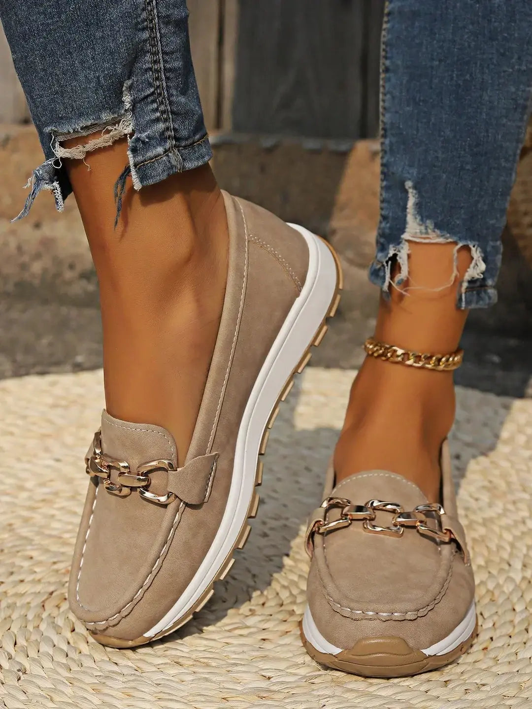Ellie - Flat Buckle Loafers